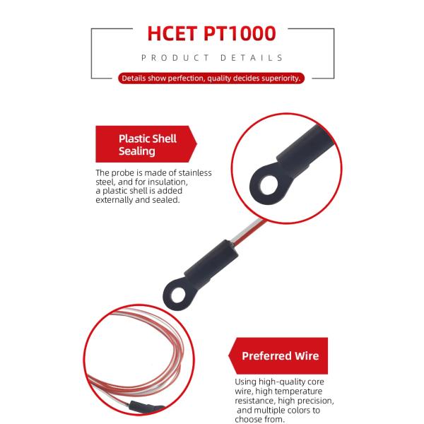 High Accuracy PT100 PT1000 Temperature Sensors Platinum Resistance Probe Detector