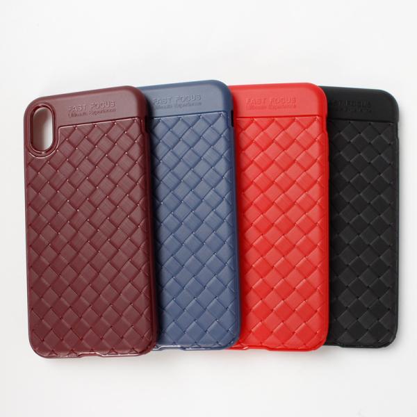 New Arrival Braided Weave Pattern TPU Soft Silicon Mobile Phone Case for iphone X