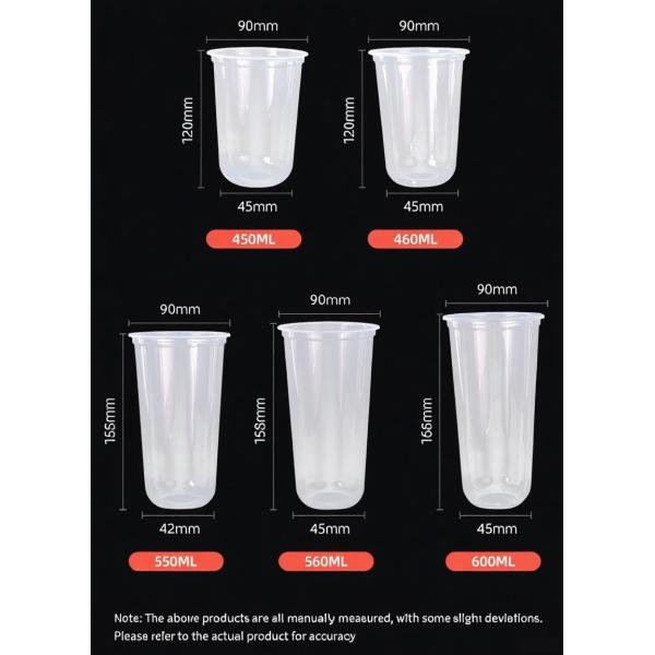 Factory Custom Printing logo Disposable Plastic Cups Soft clear Bubble Boba Tea Plastic Cup with Lid