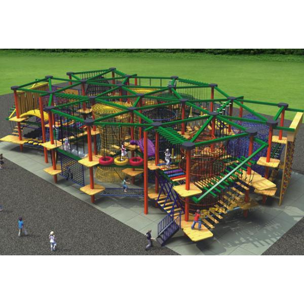 Safe Outdoor Adventure Playground For Park / School / Mall