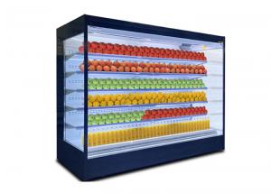 China Fruit Display Rack Wall Mounted Refrigerator With Night Curtain wholesale