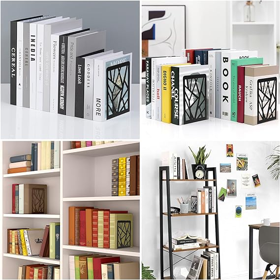 Installation Type Wall Mounted Floating Shelves with Tree Design Book Ends