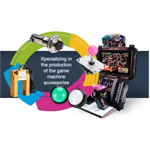 Micro Switch Way Arcade Game Machine Joystick Red / Yellow / Green Color