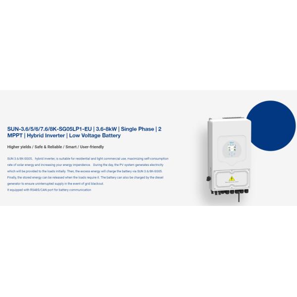 3.6KW-8KW Single Phase Solar Inverter Growatt Hybrid Inverter