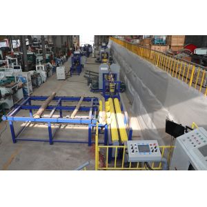 Full Automatic Log Cutting Vertical Twin Band Saw  Multi Blades Ripsaw Production Line