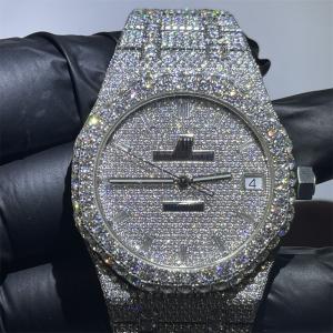 China Bust Down VVS Moissanite Diamond Iced Out Luxury Watch Swiss Clone Automatic Movement Wrist wholesale