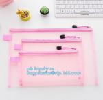 Office Stationery Mesh Bags With Slider Zipper, expanding file/folder/File cover