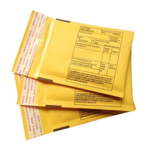 China Long Bubble Bag Kraft Paper Poly Envelope Bag Elongated Bubble Mailer Custom wholesale
