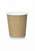 China 7 Oz Brown Kraft Paper Ice Cream Cups , Smoothful Rim Paper Drinking Cups wholesale