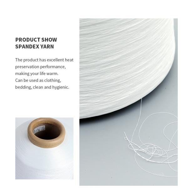 Elasticity Polyester Socks Recycled Textured Yarn 560D Spandex Covered Yarn