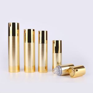 China 15ml 30ml 50ml Gold Slide Nozzle Airless Pump Bottles wholesale
