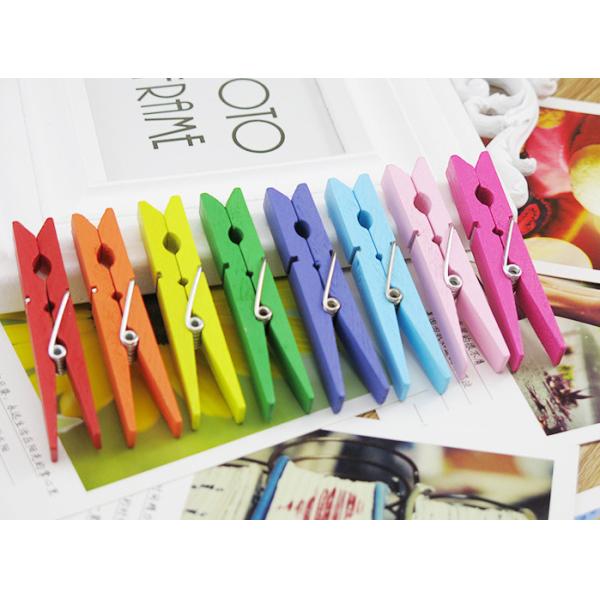 Various Size Mixed Colors Asslorted Colors Solid Wood Clothpins Clips Pegs with Animal Fruit Christmas 72 X 14mm