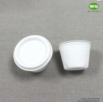 2oz Sugarcane Cups With Lid-100% Biodegradable And Compostable - Bagasse/Wheat