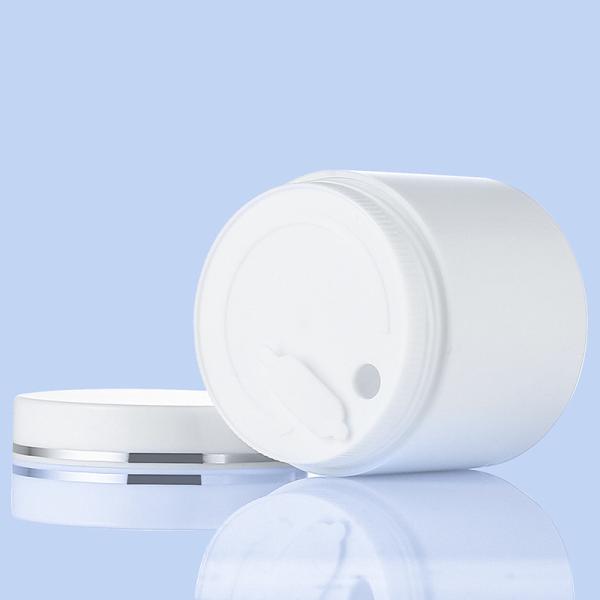 White Pet Cream Packaging Jar With Screw Top Lids 100g Capacity