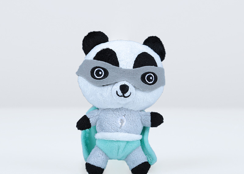 Panda Shape Plush Keychain Toys PP Cotton Material Handmaking Artwork