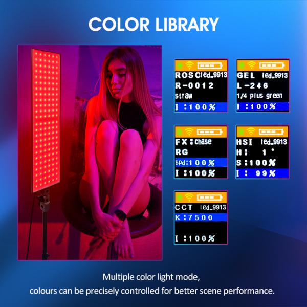 Yidoblo 80C RGB LED Fill Light12 Effects2700K-7500K LED Photography Light for Studio PortraitCosmeticWork Streaming