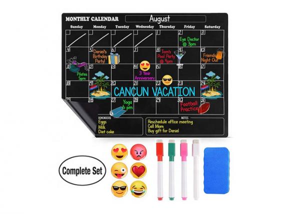 Quality Flexiable Rubber Magnetic Dry Erase Menu Board 16x12" With Bright Chalk Markers for sale