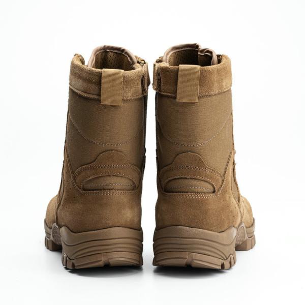 Full Grain Leather Brown Combat Military Boots Winter Military Mountaineering Boots Puncture Proof