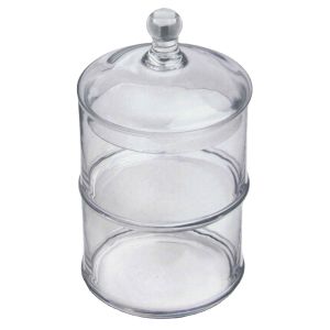 Handblown 3 Layer Stackable Storage Jars With Lids