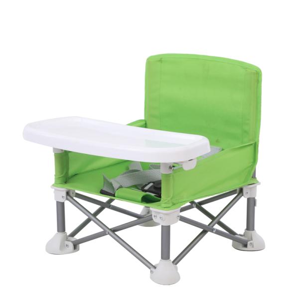 Aluminum Alloy Baby Folding Chair With Tray Multicolor Portable