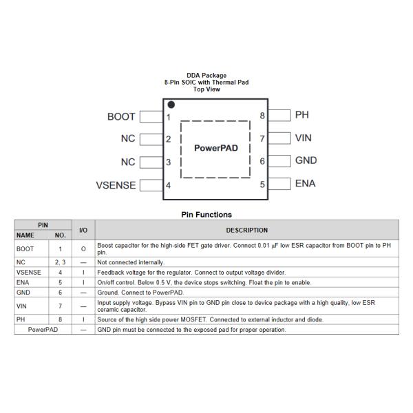 TPS5430DDAR Switching Power Supply Chip Patch 500kHz