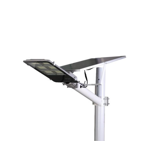 150lm/W 60W Solar Powered Pole Light APP Control Motion Sensor Die Casting Aluminum