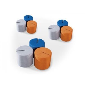 China Round Pouf Footstool Ottoman Chair R310 Shared Space Furniture wholesale