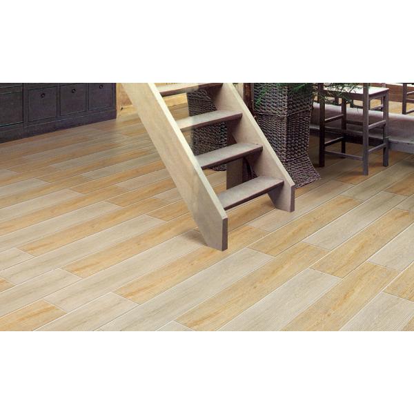 Non Slip Wood Glazed Porcelain Floor Tiles / Porcelain Tile Wood Look Pattern Flooring