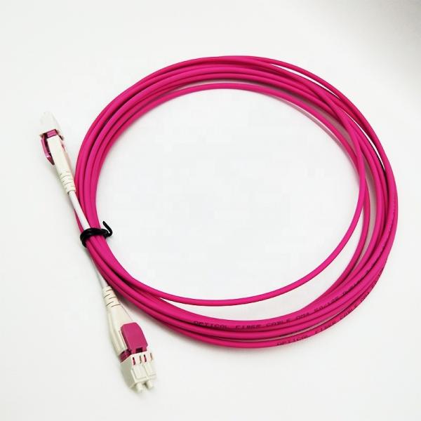 High Quality LC Uniboot Patch Cord , OM3 OM4 Optic Fiber Cable LC/UPC-LC/UPC Duplex 2.0mm Suncall LC Connector
