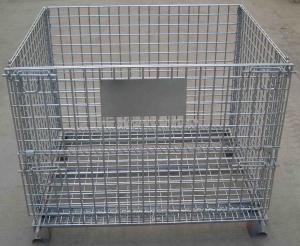 Q235 Material IBC Metal Cage Warehouse Storage Cages 6.0mm Wire Diameter For Transport