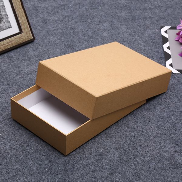 Rigid Boxes Kraft Paper Cover Cardboard Gift Boxes for Small Business Customization