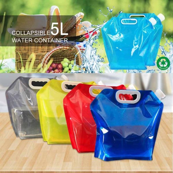 Custom Printed Logo Drink Spout Pouch Plastic Foldable Food Grade Stand Up Liquid Pouch With Handle