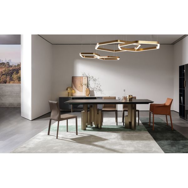 12mm Marble ceramic Dinner Table Set Artificial Marble Living Room Marble Dining Table