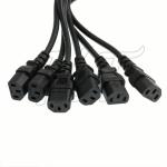 Splitter Power Cord Cable IEC C14 to 6 x C13 , UPS PDU Computer PC Power