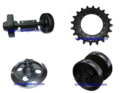 Crawler dumper rubber track undercarriage front idler assy MST 2200 idler by factory manufacturer