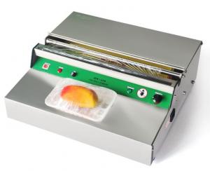 China Stainless Steel Electric PVC Cling Film Wrapping Machine / Food Tray Sealing Machine on sale