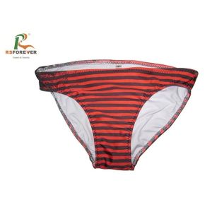 China Striped Bikini Bottoms Custom Printed Clothing With 3D Digital Printing on sale