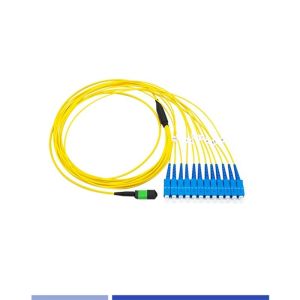 China 12 Core Singlemode OS2 MTP® Fibre Patch Cable Female To SC Simplex 3m LSZH wholesale