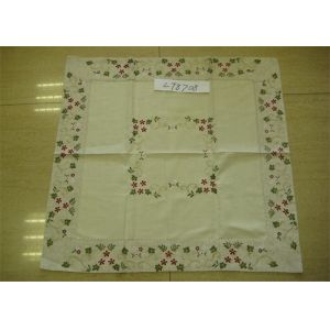 China 8cm Double Border Hemstitch Collection Tablecloth With Machine Washing wholesale