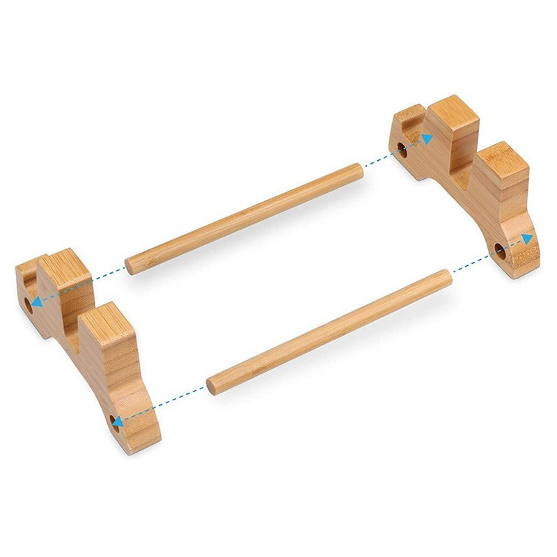 Natural Bamboo Adjustable Laptop Stand Office Furniture ODM