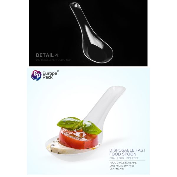 Eco-friendly high quality modern disposable plastic spoon for using