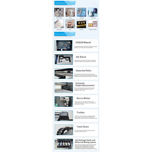 High Performance Factory 6090 A1 Size Tx800 I1600 I3200 Uv Flatbed Digital Printer for Gift Pen Cards