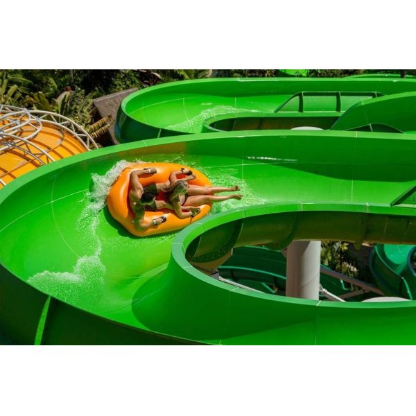 OEM Amusement Equipment Set Fiberglass Water Slide For Swimming Pool