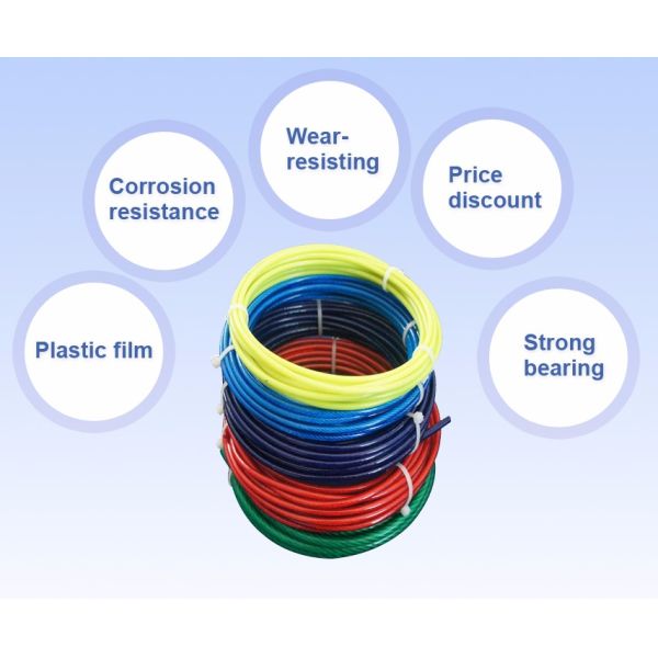 Resistance Plastic Covered Steel Cable PVC Coated Galvanized Steel Wire Rope