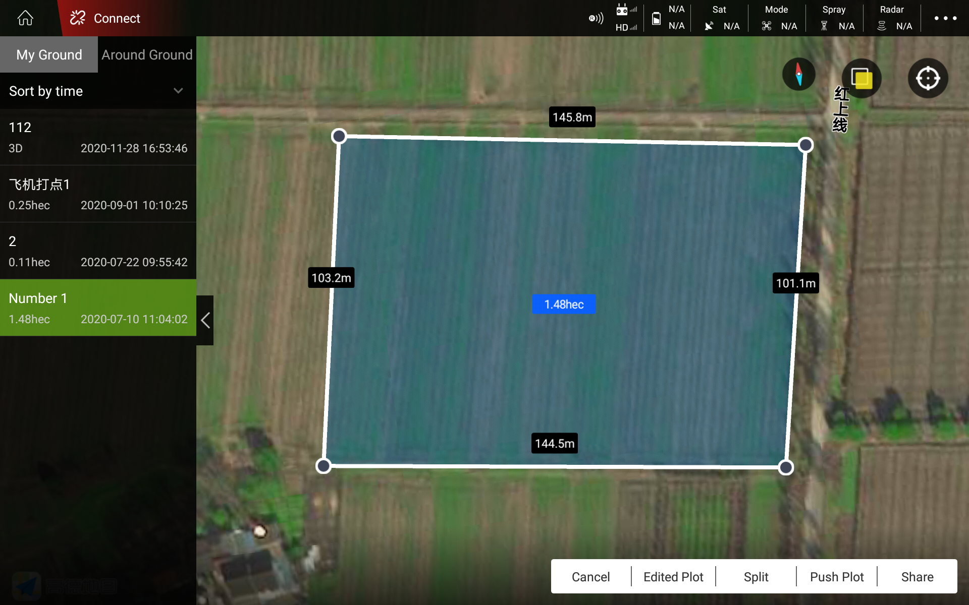 Remote Control 10L ISO9001 Drone To Spray Pesticide 4 Rotors