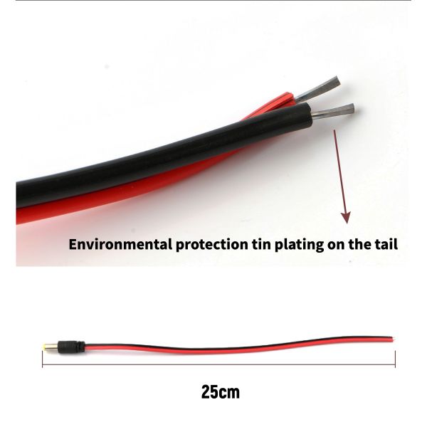 5AWG - 32AWG UL DC Power Cord 2.1mm Positive negative connector