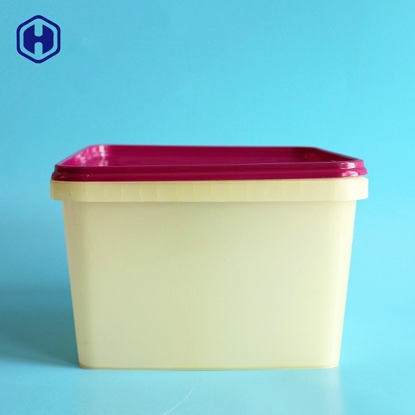 Recycle PP Square Food Buckets For Soda Cookies / Biscuit Below 121℃