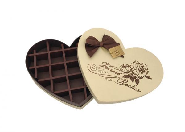 Quality Valentine'S Day Heart Shaped Boxes For Chocolates , Chocolate Candy Box for sale