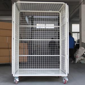 China Warehouse Collapsible Cart Trolley Load Bearing 500kg Zinc Plated Roll Cage Car Tool wholesale