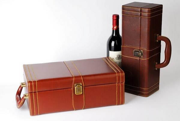 Quality Wholesale OEM lacquer craft oriental antique wood box gift for red wine  CH-W00230*15*9cm for sale